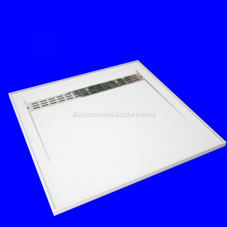 Marbletrend Shower Base 900*900 Tray Barossa Stainless Steel Channel Grate Low Profile 