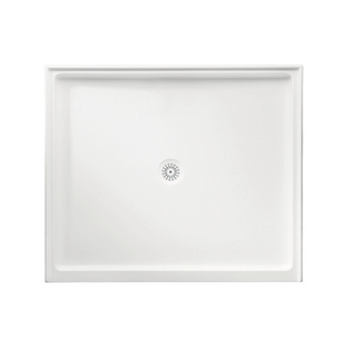 Flinders Polymarble 1220x900, Rectangular Shower Base, Centre Outlet, 3 Sided Lip (1 Long 2 Short)