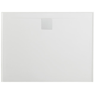 New Flinders SLIM Polymarble 1220x900x25mm Marblelite Base, Rear Outlet 3 Sided Tile Lip (1200x900)