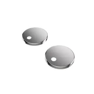Chrome Toilet Seat Hinge Cover (Pair) For Back To Wall Toilet