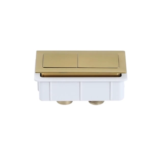Rectangular Brushed Gold Toilet Flush Buttons For Back To Wall Toilet