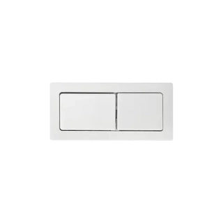 Rectangular Matte White Toilet Flush Buttons For Back To Wall Toilet