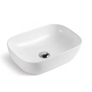 Gloss White Above Counter Bench Mount Vessel Basin Rectangle 465x320x135mm