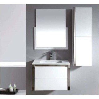 Bathroom Wall Hung Soft Close 2 Draw Vanity /Basin Ceramic Top 2Pac 750Wx450mm