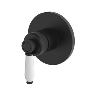 ELEANOR Wall Mixer Matte Black White Handle LF 