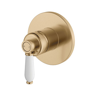 ELEANOR Wall Mixer Urban Brass White Handle LF 