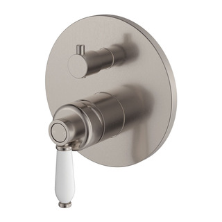 Eleanor Wall Diverter Mixer, Brushed Nickel / Ceramic