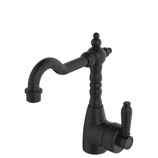 Eleanor Shepherds Crook Basin Mixer, Matte Black / Matte Black