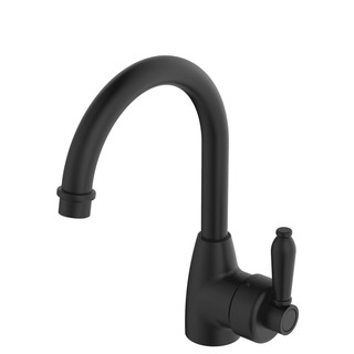 ELEANOR Gooseneck Basin Mixer Matte Black LF 