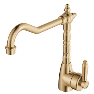 ELEANOR Shepherds Crook Kitchen Sink Mixer Urban Brass LF