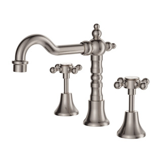 LILLIAN Shepherds Crook Basin Set Brushed Nickel LF 