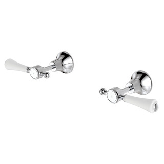 LILLIAN Lever Wall Top Assembly Chrome White Handle LF