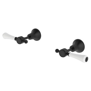 LILLIAN Lever Wall Top Assembly Matte Black White Handle LF