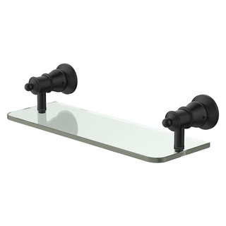 Lillian Glass Shelf, Matte Black