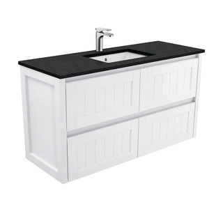 Sarah Black Sparkle Undermount 1200 Hampton Wall-Hung Vanity