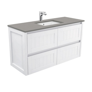 Sarah Dove Grey Undermount 1200 Hampton Wall-Hung Vanity