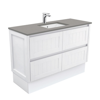 Sarah Dove Grey Undermount 1200 Hampton Vanity on Kick