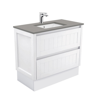 Sarah Dove Grey Undermount 900 Hampton Vanity on Kick