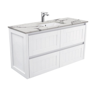 Sarah Calacatta Marble Undermount 1200 Hampton Wall-Hung Vanity