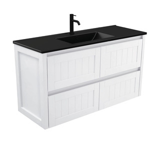 DOLCE Matte Black HAMPTON 1200 Wall-Hung Vanity