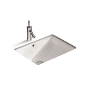 Undermount Ceramic Basin Curved Bowl Design 470w x 345dx190h mm with Overflow