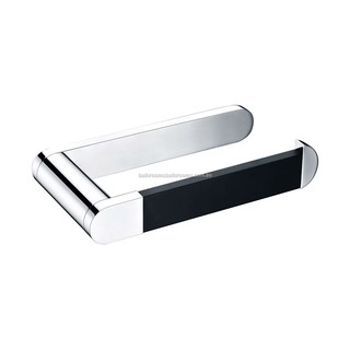 Toilet Roll Holder Chrome and Matt Black Bathroom Accessories 159x81x25mm