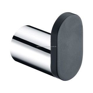 Robe Hook Towel Hook Chrome and Matt Black Bathroom Accessories 44x40x25mm