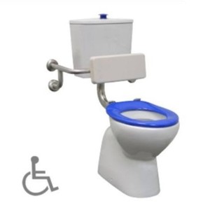 Disabled Toilet Backrest Stainless Steel Back Rest Grab Bar Safety Rail Stainles