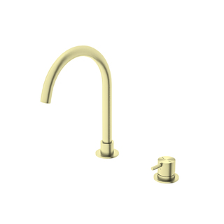 MECCA HOB BASIN MIXER ROUND SPOUT Brushed Gold