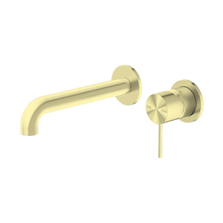 MECCA WALL BASIN MIXER 185MM ( SEPARATE BACK PLATE) Brushed Gold