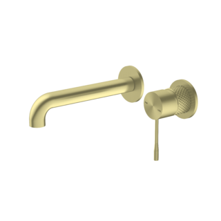 OPAL WALL BASIN/BATH MIXER SEPARATE BACK PLATE Brushed Gold