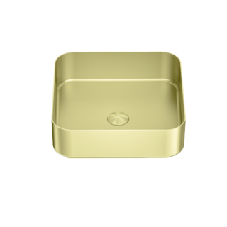 OPAL STAINLESS STEEL BASIN Brushed Gold Square 407mm