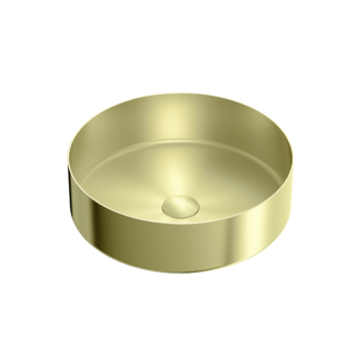 OPAL STAINLESS STEEL BASIN Brushed Gold Round 400x120mm