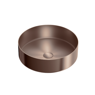 OPAL STAINLESS STEEL BASIN Brushed Bronze Round 400x120mm