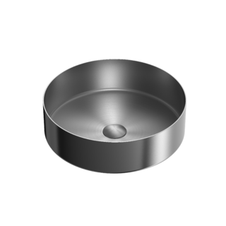 OPAL STAINLESS STEEL BASIN Graphite Round 400x120mm