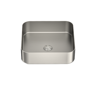 OPAL STAINLESS STEEL BASIN Brushed Nickel Square 400x400x100mm