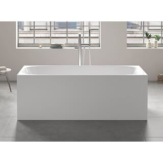 Bath Tub Corner Or Free Standing Modern Slimline Cube Design 1400 x 750 x 585mm