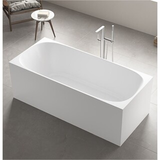 Bath Tub Corner Or Free Standing Modern Slimline Cube Design 1500 x 750 x 585mm