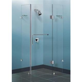 Frameless Shower Screen Diamond Sizes: 900/ 1000/ 1100/ 10mm Door And Return Set Toughened Glass