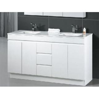 Bathroom Vanity & Dual Basin Onyx Top 2 Pac Fingerpull 1500W x 480mm