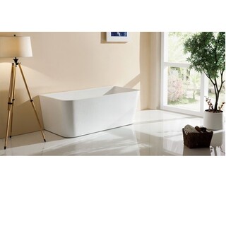Bath Tub Free Standing Back to Wall Rectangle Square Cube Design 1600*800*580