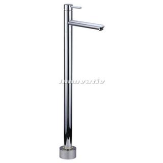 Free Standing Floor Mounted Bath Mixer Spout Tap Faucet Brass Chrome 85cm Curve
