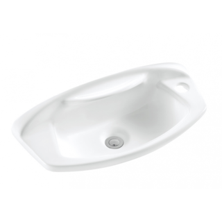 Wall Hung Mount Basin Modern Narrow Design with soap shelf NEW 520x220mm (052B)