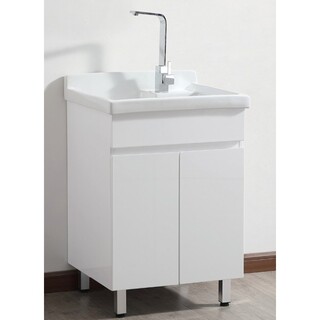 Laundry Wash Trough Vanity with Ceramic Top Basin 615*555*880