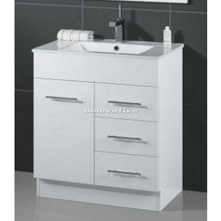 Bathroom Vanity 750Wx460mm & Basin Ceramic Top 2 Pac White Handles