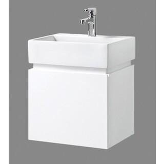 Bathroom Wall Hung Vanity Narrow Slim & Ceramic Basin 480W x 350mm
