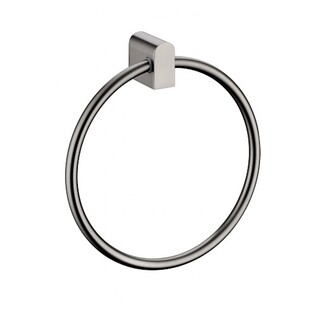 Brushed Gun Metal Hand Towel Ring Curve90 Square Edge Bathroom Accessories