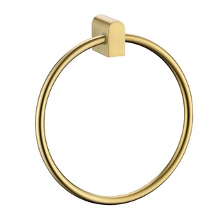 Brushed Gold Brass Hand Towel Ring Curve90 Square Edge Bathroom Accessories