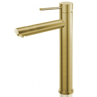 Brushed Gold Brass Lollypop Pintail Lever Fixed Bathroom TALL Basin Mixer Tap Faucet