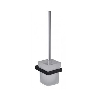 Matte Black Toilet Brush And Wall Mount Holder SERIES05LB Square Edge Bathroom Accessories